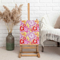 Palaka with Honu and Hibiscus Canvas Wall Art Hawaiian Heritage Spirit LT9 - Polynesian Pride