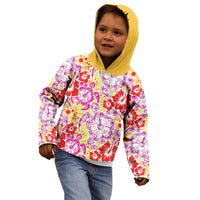 Palaka with Honu and Hibiscus Kid Hoodie Hawaiian Heritage Spirit - Polynesian Pride