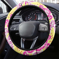 Palaka with Honu and Hibiscus Steering Wheel Cover Hawaiian Heritage Spirit - Polynesian Pride