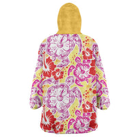 Palaka with Honu and Hibiscus Wearable Blanket Hoodie Hawaiian Heritage Spirit LT9 - Polynesian Pride