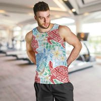 Palaka with Honu and Plumeria Men Tank Top Hawaiian Heritage Spirit - Polynesian Pride