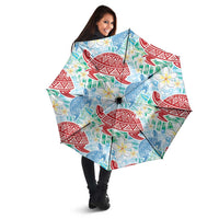 Palaka with Honu and Plumeria Umbrella Hawaiian Heritage Spirit - Polynesian Pride