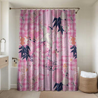 Pink Palaka Crane and Flowers Bathroom Set Japan Heritage Spirit - Polynesian Pride