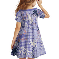 Purple Palaka Crane and Flowers Family Matching Puletasi and Hawaiian Shirt Japan Heritage Spirit - Polynesian Pride