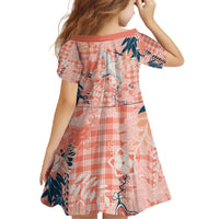 Red Palaka Crane and Flowers Family Matching Off The Shoulder Long Sleeve Dress and Hawaiian Shirt Japan Heritage Spirit - Polynesian Pride