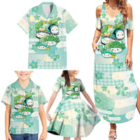 Personalized Japanese Kawaii Sushi Family Matching Summer Maxi Dress and Hawaiian Shirt Green Wagara Palaka This Is How I Roll
