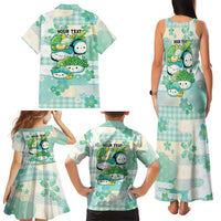 Personalized Japanese Kawaii Sushi Family Matching Tank Maxi Dress and Hawaiian Shirt Green Wagara Palaka This Is How I Roll