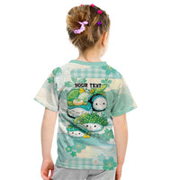 Personalized Japanese Kawaii Sushi Kid T Shirt Green Wagara Palaka This Is How I Roll