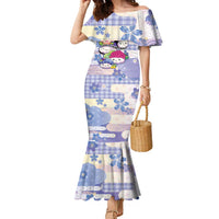 Personalized Japanese Kawaii Sushi Family Matching Mermaid Dress and Hawaiian Shirt Blue Wagara Palaka This Is How I Roll