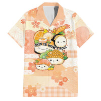 Personalized Japanese Kawaii Sushi Family Matching Off The Shoulder Long Sleeve Dress and Hawaiian Shirt Peach Wagara Palaka This Is How I Roll