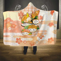 Japanese Kawaii Sushi Hooded Blanket Peach Wagara Palaka This Is How I Roll