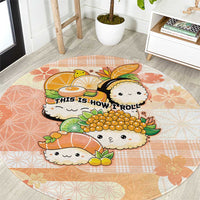 Japanese Kawaii Sushi Round Carpet Peach Wagara Palaka This Is How I Roll