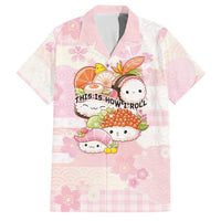 Personalized Japanese Kawaii Sushi Family Matching Short Sleeve Bodycon Dress and Hawaiian Shirt Pink Wagara Palaka This Is How I Roll