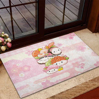 Japanese Kawaii Sushi Rubber Doormat Pink Wagara Palaka This Is How I Roll