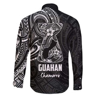 Black Guam Latte Stone Tribal Tattoo Family Matching Short Sleeve Bodycon Dress and Hawaiian Shirt Hafa Adai Six 7 One