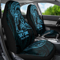 Blue Guam Latte Stone Tribal Tattoo Car Seat Cover Hafa Adai Six 7 One