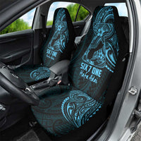 Blue Guam Latte Stone Tribal Tattoo Car Seat Cover Hafa Adai Six 7 One