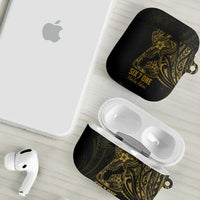 Gold Guam Latte Stone Tribal Tattoo AirPods Case Hafa Adai Six 7 One - Polynesian Pride