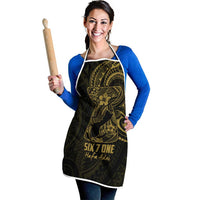 Gold Guam Latte Stone Tribal Tattoo Apron Hafa Adai Six 7 One - Polynesian Pride