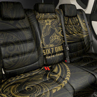 Gold Guam Latte Stone Tribal Tattoo Back Car Seat Cover Hafa Adai Six 7 One