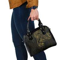 Gold Guam Latte Stone Tribal Tattoo Shoulder Handbag Hafa Adai Six 7 One