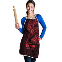 Oxblood Guam Latte Stone Tribal Tattoo Apron Hafa Adai Six 7 One - Polynesian Pride
