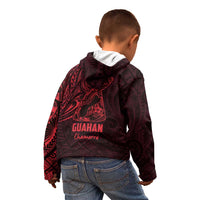 Oxblood Guam Latte Stone Tribal Tattoo Kid Hoodie Hafa Adai Six 7 One