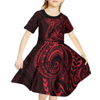 Oxblood Guam Latte Stone Tribal Tattoo Kid Short Sleeve Dress Hafa Adai Six 7 One