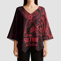 Oxblood Guam Latte Stone Tribal Tattoo Kimono Sleeve Blouse Hafa Adai Six 7 One - Polynesian Pride