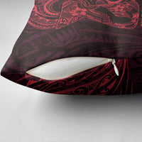 Oxblood Guam Latte Stone Tribal Tattoo Pillow Cover Hafa Adai Six 7 One - Polynesian Pride