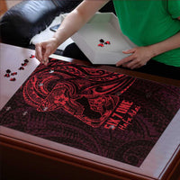 Oxblood Guam Latte Stone Tribal Tattoo Puzzle Hafa Adai Six 7 One - Polynesian Pride