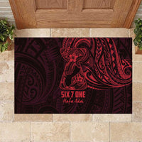 Oxblood Guam Latte Stone Tribal Tattoo Rubber Doormat Hafa Adai Six 7 One