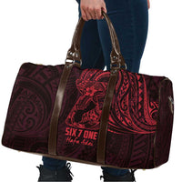 Oxblood Guam Latte Stone Tribal Tattoo Travel Bag Hafa Adai Six 7 One - Polynesian Pride