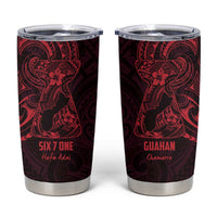 Oxblood Guam Latte Stone Tribal Tattoo Tumbler Cup Hafa Adai Six 7 One LT9 Oxblood - Polynesian Pride