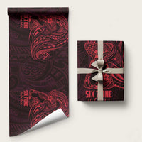 Oxblood Guam Latte Stone Tribal Tattoo Wrapping Paper Hafa Adai Six 7 One - Polynesian Pride