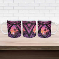 Guam Chamorro Artsy Ceramic Mug Guahan Sunset Beach - Polynesian Pride