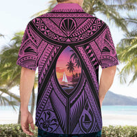 Guam Chamorro Artsy Hawaiian Shirt Guahan Sunset Beach