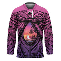 Guam Chamorro Artsy Hockey Jersey Guahan Sunset Beach LT9 Unisex Sunset - Polynesian Pride