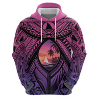 Guam Chamorro Artsy Hoodie Guahan Sunset Beach