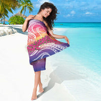 Guam Latte Stone with Map Sarong Bougainvillea Beach Sunset