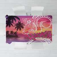 Guam Latte Stone with Map Tablecloth Bougainvillea Beach Sunset LT9 Sunset - Polynesian Pride