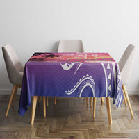 Guam Latte Stone with Map Tablecloth Bougainvillea Beach Sunset LT9 - Polynesian Pride