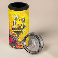 Papua New Guinea Cultural Tropical Flowers 4 in 1 Can Cooler Tumbler LT9 - Polynesian Pride