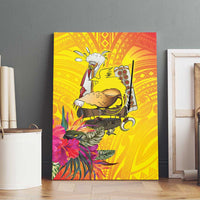 Papua New Guinea Cultural Tropical Flowers Canvas Wall Art