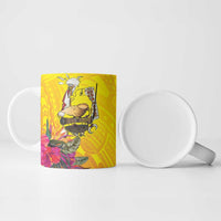 Papua New Guinea Cultural Tropical Flowers Ceramic Mug - Polynesian Pride