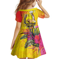 Papua New Guinea Cultural Tropical Flowers Family Matching Summer Maxi Dress and Hawaiian Shirt