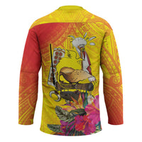 Papua New Guinea Cultural Tropical Flowers Hockey Jersey - Polynesian Pride