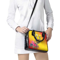 Papua New Guinea Cultural Tropical Flowers Shoulder Handbag LT9 - Polynesian Pride