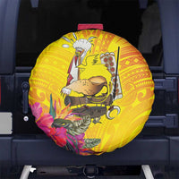 Papua New Guinea Cultural Tropical Flowers Spare Tire Cover