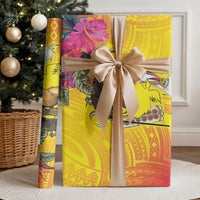 Papua New Guinea Cultural Tropical Flowers Wrapping Paper - Polynesian Pride